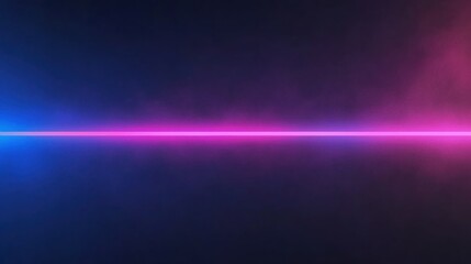 A digital illustration of a straight line of pink and blue light against a dark blue background.