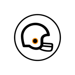 Obraz premium Simple Football Helmet Icon on a Clean Background 