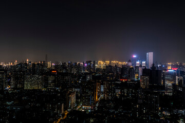 Fototapeta premium china wuhan city at night