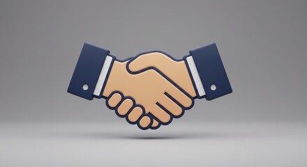 Handshake Icon Symbol Represents Agreement or Collaboration for Business