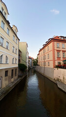 Obraz premium Canal view in Prague Czech Republic
