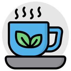 Modern design icon of herbal tea