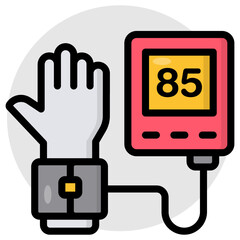 Unique design icon of bp apparatus 