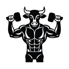 cow-bodybuilder-vector-icons--.eps