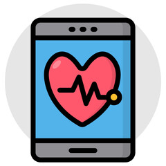 Trendy vector design of mobile medical app