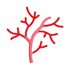 Obraz premium Branching Arteries Icon Representing Blood Circulation and Vascular System
