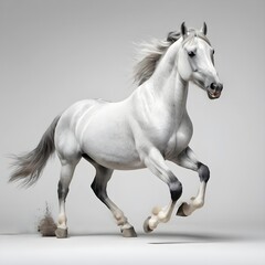 Obraz premium Running White Horse