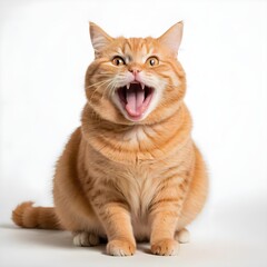 Obraz premium Yawning Ginger Cat