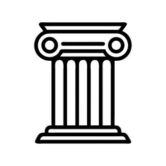 Classical Pillar Icon Representing History and Humanities