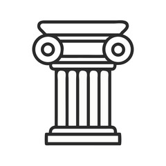 Classical Pillar Icon Representing History and Humanities