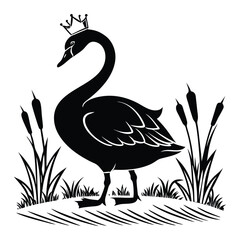 Peacock Bird Silhouette vector illustration