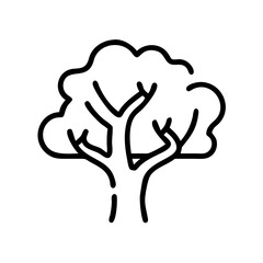 Obraz premium Icon of a tree with moss