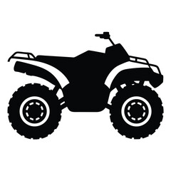 Atv Silhouette Vector Illustration Four Wheeler Quad Bike Design Element.