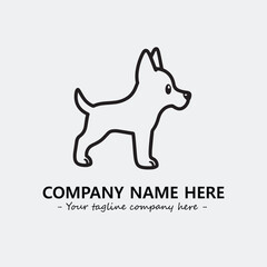 Dog illustration black and white for logo company vector image
