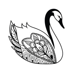 Peacock Bird Silhouette vector illustration