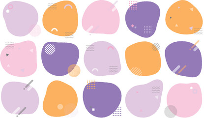 幾何学模様のフレーム_ パープル