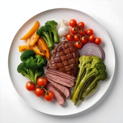 Grilled Steak with Roasted Vegetables
