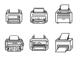 Thermal Printer Minimalist Outline Design