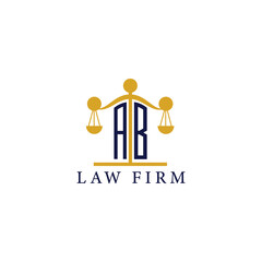  Modern Law Firm Logo with Scales of Justice