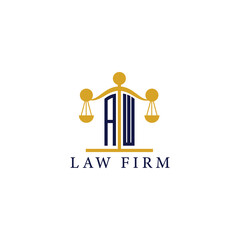  Modern Law Firm Logo with Scales of Justice