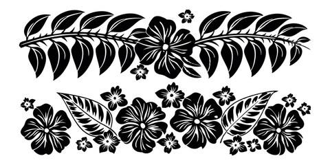 Abstract floral decoration flowers vector Design line art illustration silhouettes Floral vintage sketch   