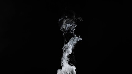 Abstract Smoke Patterns on Dark Background Photography