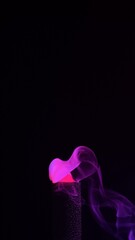Ethereal Purple Smoke Rising in the Dark Background