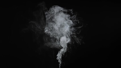 Abstract Smoke Patterns on Dark Background Photography