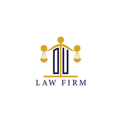  Modern Law Firm Logo with Scales of Justice