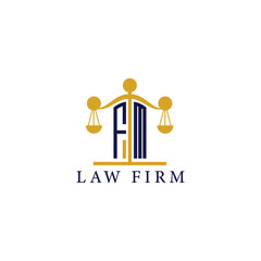  Modern Law Firm Logo with Scales of Justice