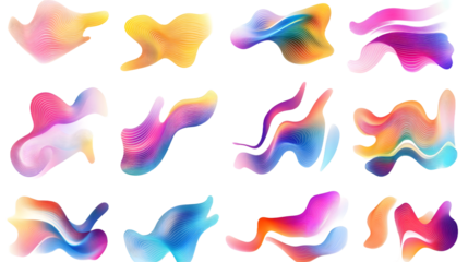 Colorful abstract wave patterns in vibrant hues of pink, orange, and blue, creating a dynamic and uplifting visual experience.