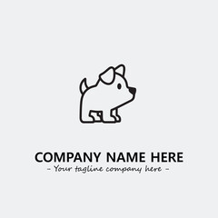 Obraz premium Dog illustration black and white for logo company vector image 