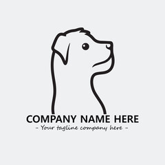 Dog illustration black and white for logo company vector image
