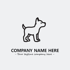 Dog illustration black and white for logo company vector image
