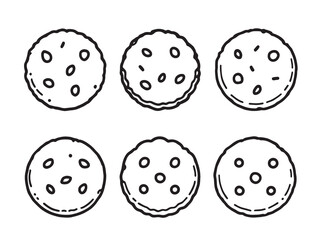 Cookie set line art