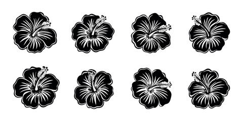 Abstract floral decoration flowers vector Design line art illustration silhouettes Floral vintage sketch   