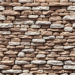 Obraz premium Beige and White Stone Wall Texture