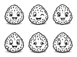 Falafel set line art