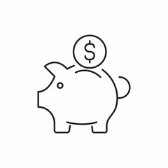 piggy bank icon vector sign