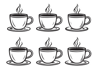 Hot Chocolate set line art