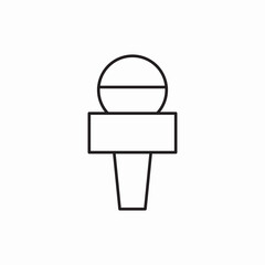 Microphone news media speech icon vector sign