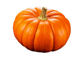 Vegetable pumpkin on transparent background , Generative Ai