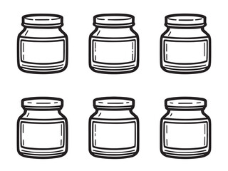 Mayonnaise set line art