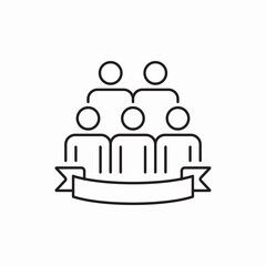 People group meeting community icon vector sign