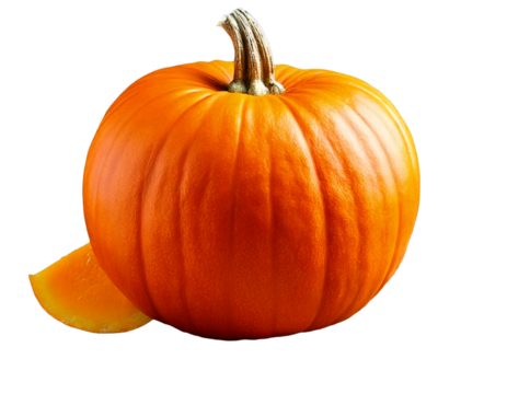 Vegetable pumpkin on transparent background , Generative Ai