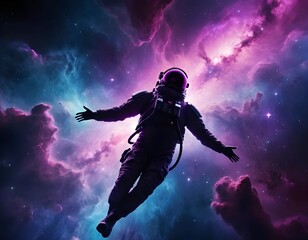 Fototapeta premium Astronaut in Nebula