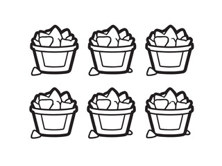 Nacho Cheese set line art