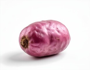 Fototapeta premium Single Pink Potato on White Background