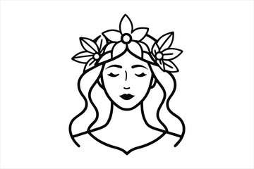 Fashionable woman face vector illustration set with diverse hairstyles and beauty icons