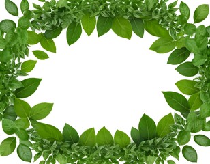 Green Leaf Frame Border